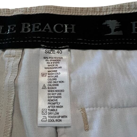 Pebble Beach Men Performance Shorts 40 Herringbone Grey Casual Golf Active - Picture 4 of 6